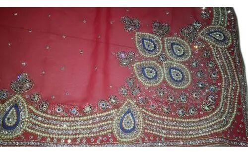 Pearl Work Saree, For Beautiful Look, Remarkable Design, Smooth Finish .