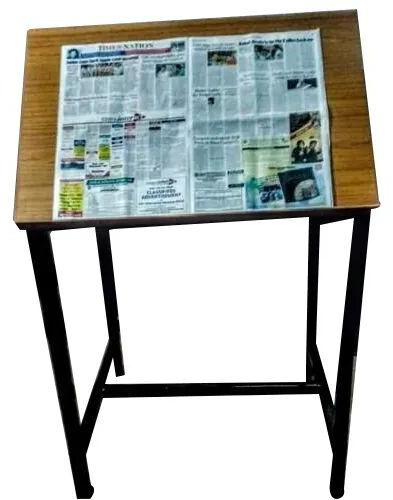 Smooth Metal + Wood News Paper Reading Stand, Size : 51.5