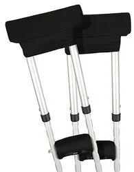 Steel Adjustable Crutches, Color : Black, White