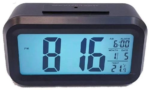 Plastic Promotional Digital Clock, Color : Black