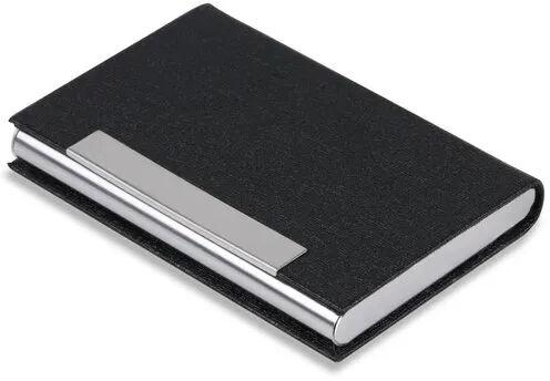 Rectangular PVC Card Holder, Color : Black