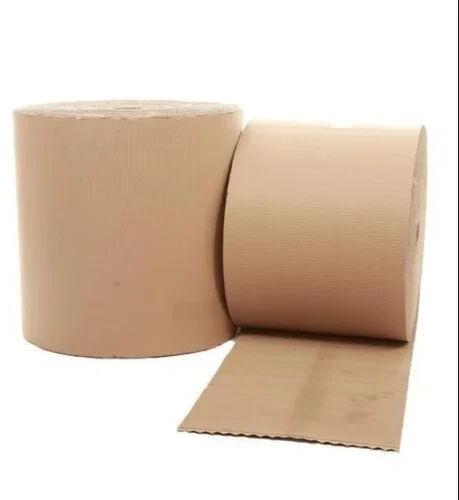 Plain Wood Pulp Kraft Paper Roll, For Packaging, Color : Brown