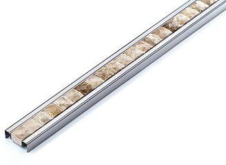 Natural Stone and Stainless Steel Edge Tile Trim Accessories Profile