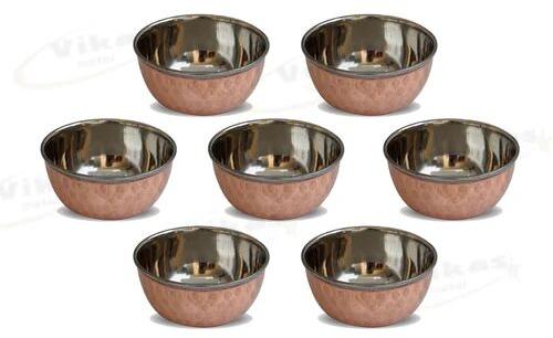 Round Copper Katori, For Home / Restaurants Etc.