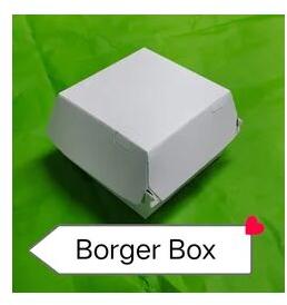 Square Disposable Burger Box, Color : White