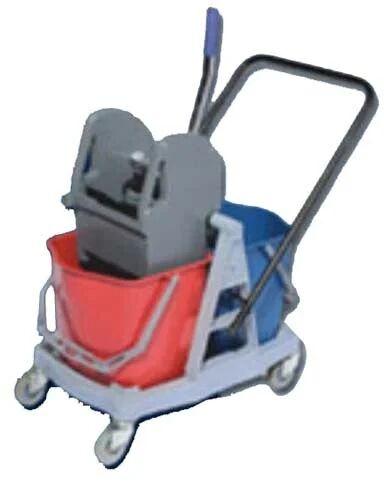 Double Bucket Mop Wringer Trolley, For Hospitals, Loading Capacity : 0-50 Kg, 50-100 Kg