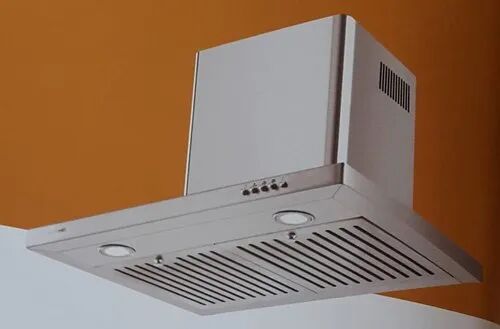 White Stainless Steel Rectangular Modular Kitchen Chimney, Voltage : 220 V