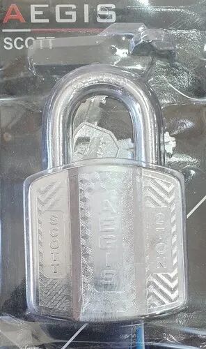 Aegis Scott Plain Stainless Steel Padlock, Color : Silver