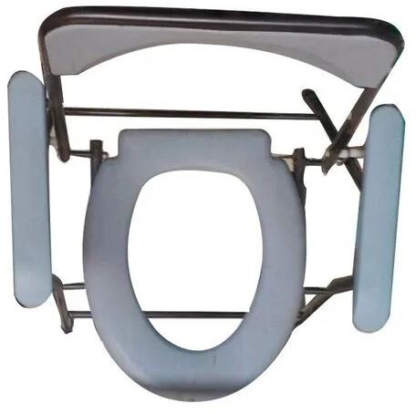 Plastic Foldable Commode Chair, Color : Blue
