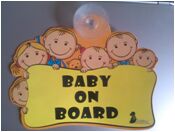 Blossom Child Proofing's Baby On Board Sign