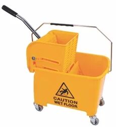 Plastic Mop Bucket, Color : Yellow