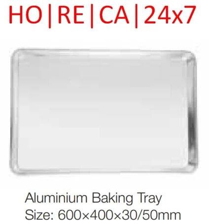 Horeca247 Rectangular Aluminium Baking Tray, Size : 600 X 400mm