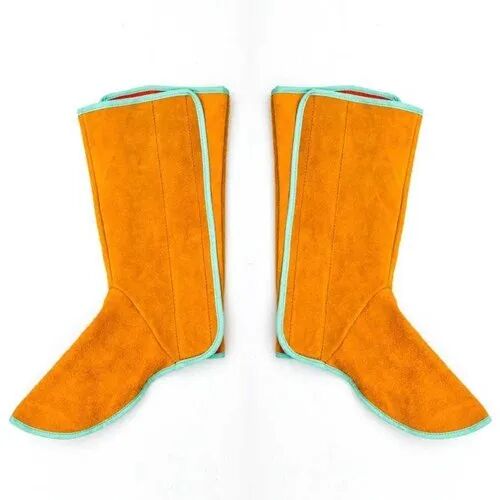 Leather Leg Guard, Color : GREY, Orange 