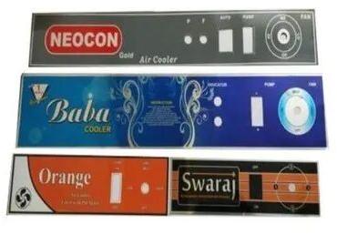 Rectangular Aluminum Product Name Plates, Color : Multi Color