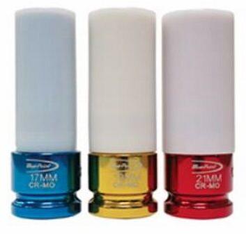 Cr-Mo. Plastic Lug Socket Set, Length : 85 Mm