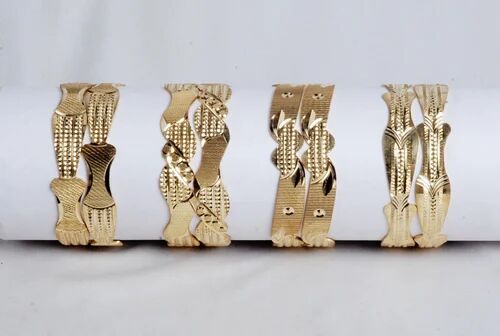 Double Tone Machine Cut Bangle