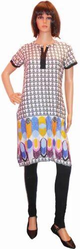 Printed Half Sleeve Cotton Kurtis, Size : M