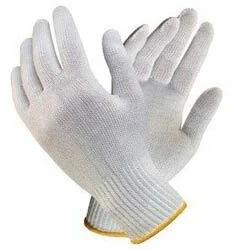 Plain Safety Hand Glove, Color : White