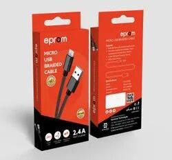 Micro USB Braided Cable, Color : Black