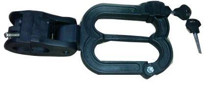 Plastic  Helmet Lock Rod, Color : Black