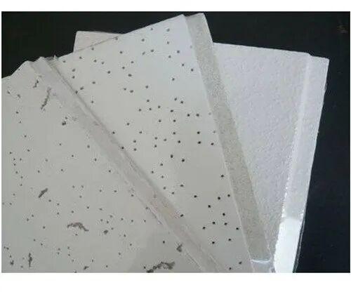 Mineral Fiber Ceiling Tiles, Color : White