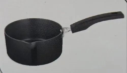 Hard Anodized Aluminum Spout Saucepan, Color : Black