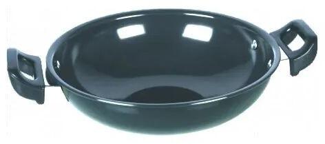 Black Mild Steel Hard Anodized Kadai