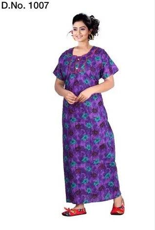 Half Sleeve Cotton Printed Nighty