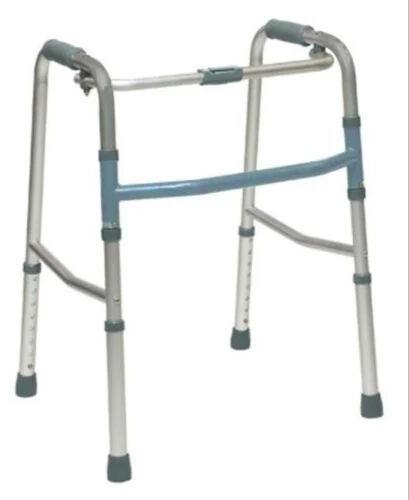 Steel Folding Walker, Color : Silver