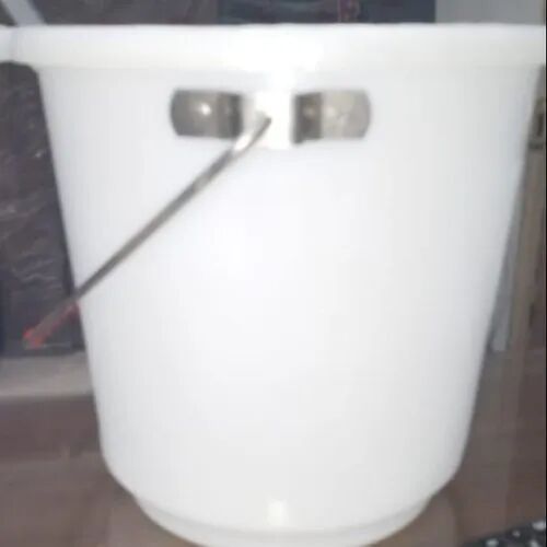 White PP Plastic Buckets, For Industrial, Feature : With Handle