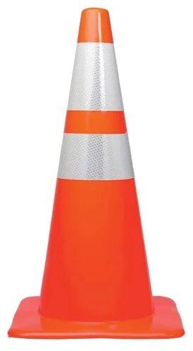 Red Silver HDPE Safety Cone