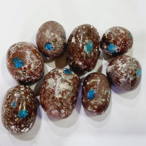 Natural Cavansite Healing Stone Tumbles, Color : Brown