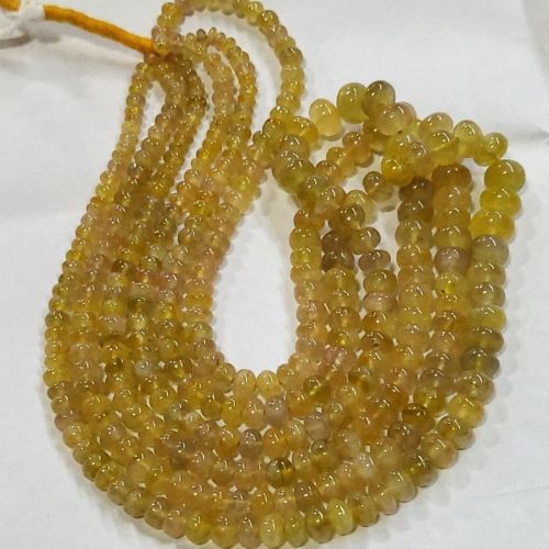 Natural Yellow Sapphire Rondelle Gemstone Beads, Feature : Fine Finishing, Shiny Looks