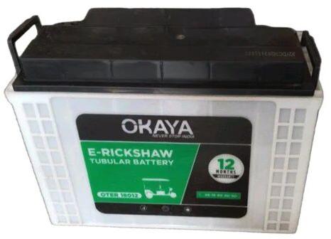 Okaya E Rickshaw Tubular Battery, Voltage : 12 V