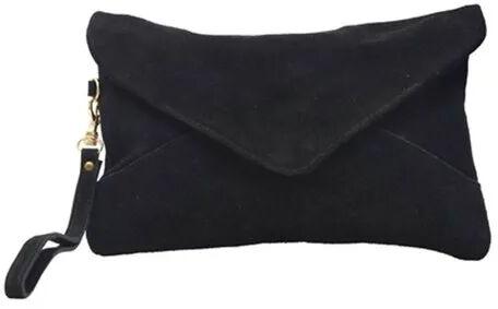 Rectangular Canvas Envelope Clutch Bag, Color : Black