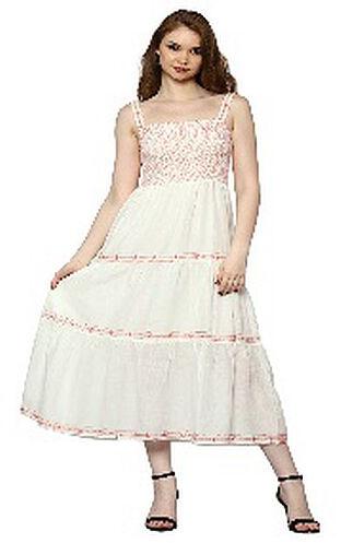 Ladies Floral Print Voile Dress, Size : M, XL, XXL