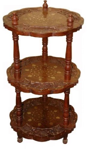 Wooden Wood Round Design Shelf