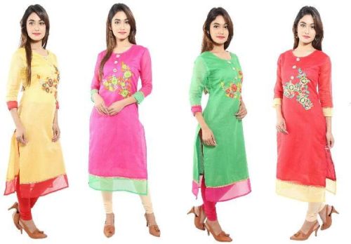 KhushalK Embroidered Designer Long Kurti, Size : XL, XXL