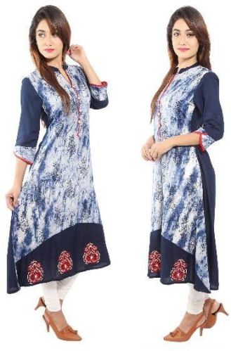 KhushalK Printed Rayon Kurti, Age Group : Adult Woman