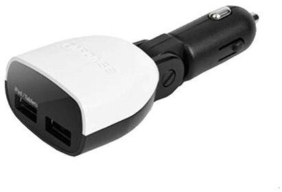 T2 White Capdase Dual USB Car Charger Monitor