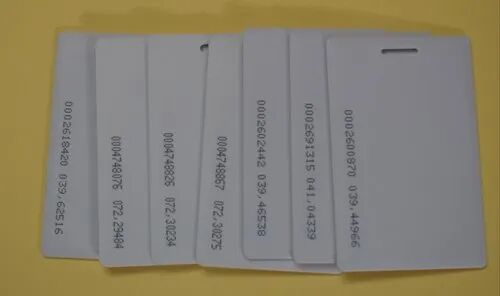 Rectangular PVC RFID Card, Color : White, Blue