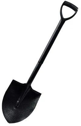 Carbon Steel Round Point Shovel, Color : Black