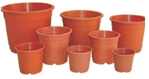 Plain Polished PVC Pot, Color : Brown