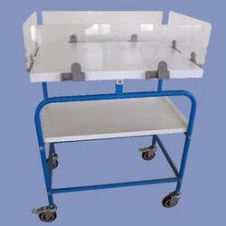 Polished Mild Steel Hospital Baby Bed