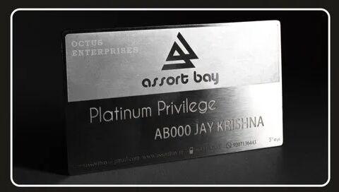 Metal Business Card, Shape : Rectangle