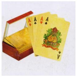 Printed Gold Playing Card, Shape : Rectangular