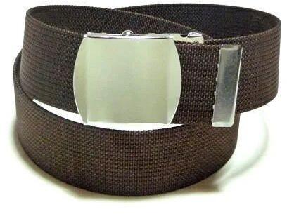 Nylon Alloy School Belt, Color : Brown, Silver