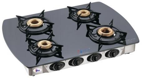 FOUR BURNER AUTO GLASS TOP STOVE