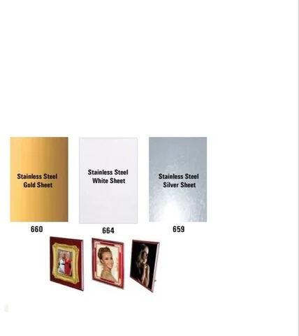 Sublimation Metal Sheets, Color : White, Silver Gols
