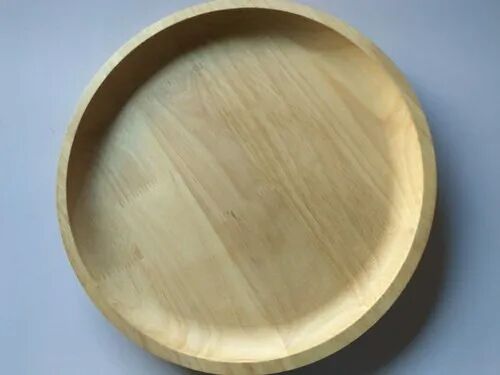 Brown Circular Wooden Plate